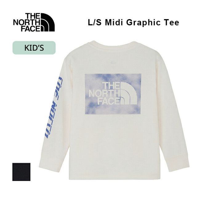 ノースフェイス ロングスリーブミディグラフィックティー キッズ NTJ82670 THE NORTH FACE 長袖 Tシャツ ロンT 130 140 150 160 速乾 UVケア 抗菌防臭 スポーツ アウトドア 子供服 NTJ82670 L/S MDY GR TEE (260806) メール便
