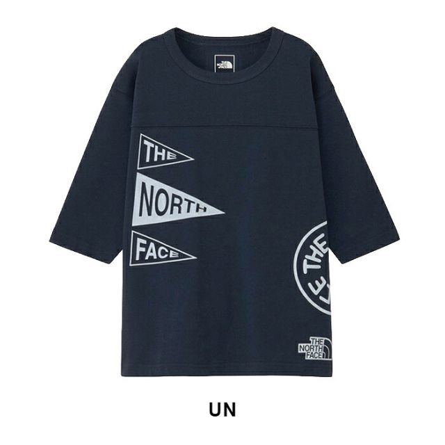 ノースフェイス スリークウォーターグラフィックティー キッズ NTJ82641 THE NORTH FACE Tシャツ 七分袖 130 140 150 160 UVケア ロゴ 子供服 ジュニア アウトドア NTJ82641 3/4 GRAPHIC TEE (260806). メール便