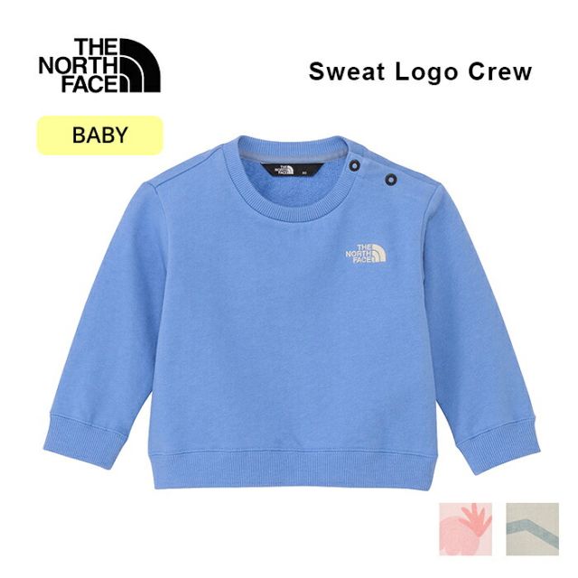 ノースフェイス スウェットロゴクルー ベビー NTB12561 THE NORTH FACE トレーナー スウェット クルーネック 90 オーガニックコットン 綿100％ ロゴ 刺繍 ベビー服 赤ちゃん ギフト NTB12561 B SWEAT LOGO CREW (260806) メール便