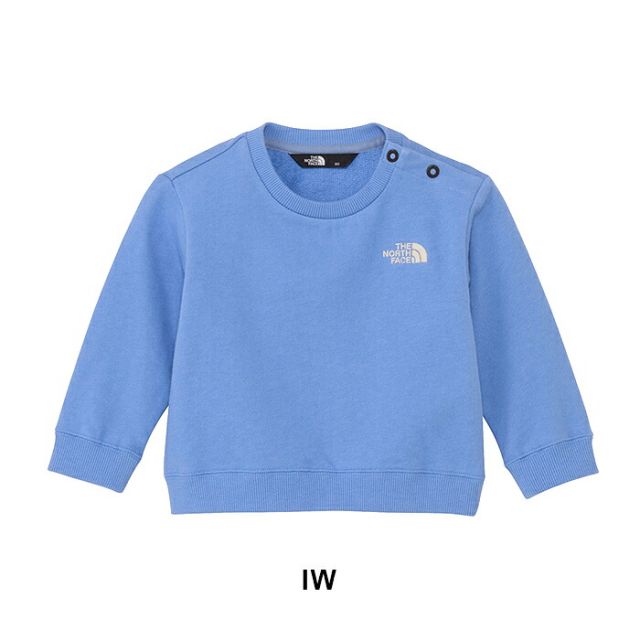 ノースフェイス スウェットロゴクルー ベビー NTB12561 THE NORTH FACE トレーナー スウェット クルーネック 90 オーガニックコットン 綿100％ ロゴ 刺繍 ベビー服 赤ちゃん ギフト NTB12561 B SWEAT LOGO CREW (260806) メール便