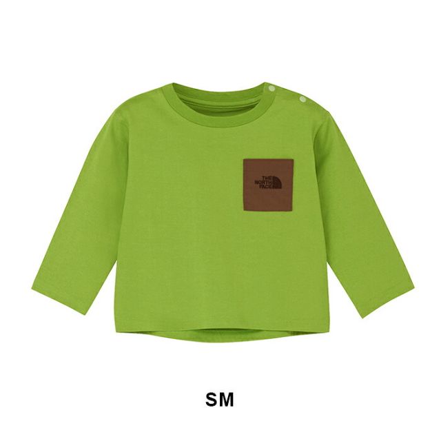 ノースフェイス ロングスリーブフィールドティー ベビー NTB82601 THE NORTH FACE 長袖 Tシャツ ロンT 90 オーガニックコットン 綿100％ はっ水 ポケット アウトドア 外遊び NTB82601 B L/S FIELD TEE (260806) メール便