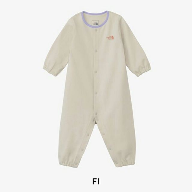 ノースフェイス ショートスリーブスムースコットンロンパース ベビー NTB82605 THE NORTH FACE 半袖 ロンパース ベビー服 赤ちゃん 80 オーガニックコットン 綿100％ UVケア アウトドア NTB82605 B L/S RC ROMPERS (260806)