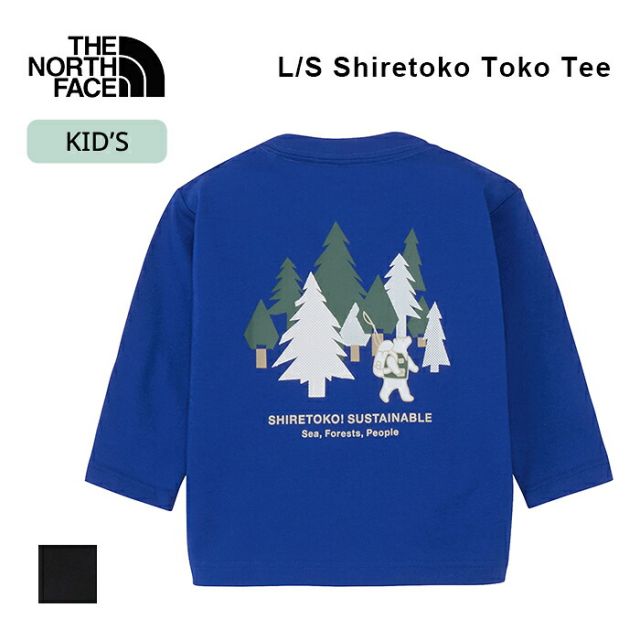 ノースフェイス ロングスリーブシレトコトコティー ベビー NTB82630ST THE NORTH FACE 長袖 Tシャツ ロンT キッズ 赤ちゃん 90 知床トコさん UVケア 速乾 オーガニックコットン アウトドア NTB82630ST B L/S SHIRETOKO T (260806) K BA メール便
