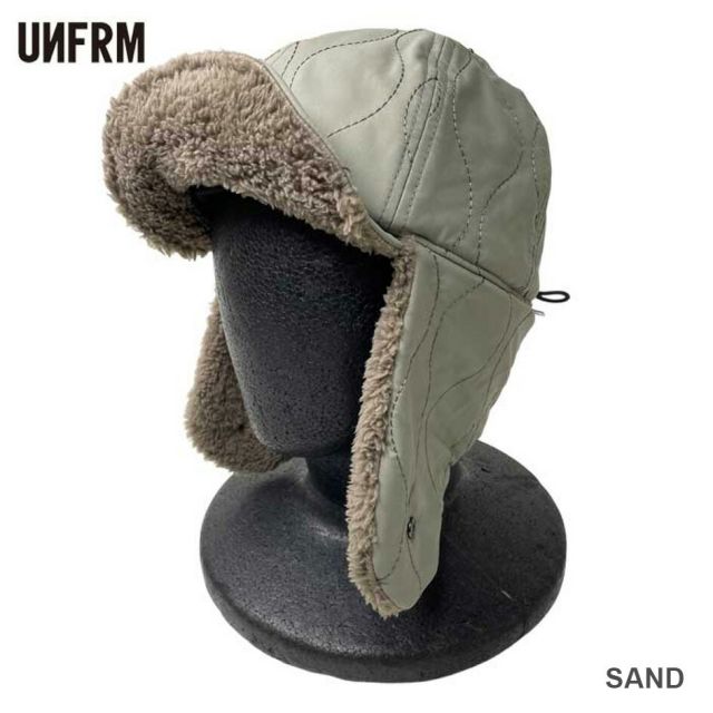 UNFRM AW-0716 QUILT BOA FLEECE EARFLAP CAP