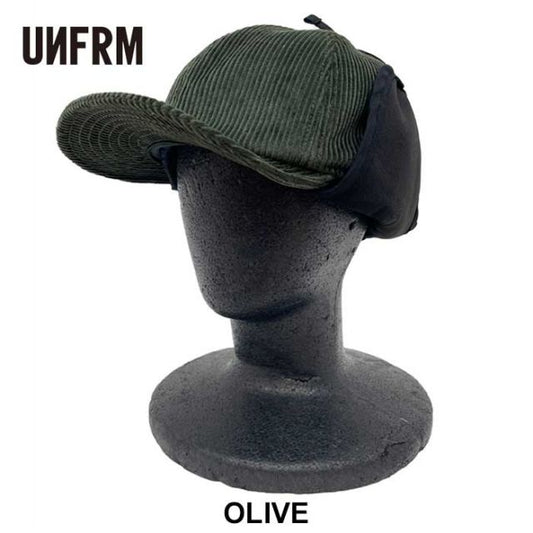 ユニフォーム アウトドア スタンダード UNFRM ユニフォーム キャップ AW-0711 2WAY 6PANEL CORDUROY REMOVABLE FLEECE EARFLAP CAP
