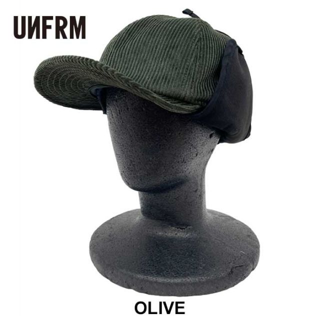 ユニフォーム アウトドア スタンダード UNFRM ユニフォーム キャップ AW-0711 2WAY 6PANEL CORDUROY REMOVABLE FLEECE EARFLAP CAP