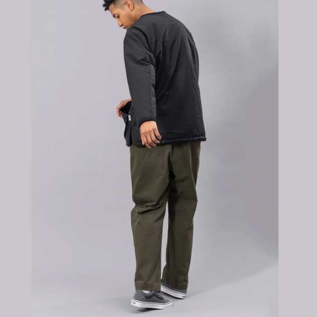 ユニフォーム アウトドア スタンダード  UNFRM OUTDOOR STANDARD AW-8124 C/P R NO COLLER CARDIGAN JK コットン／ポリエステル リバーシブル ノーカラーカーディガンジャケット アウトドア　フリース リバーシブル キャンプ (240926)