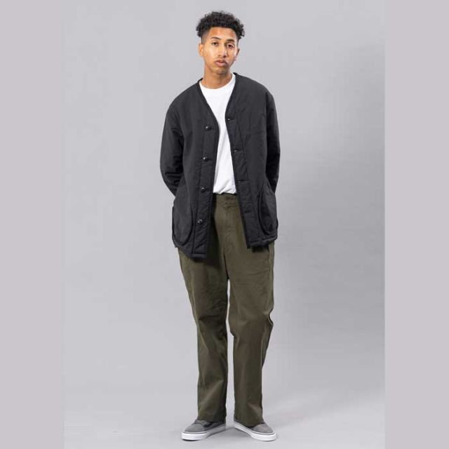 ユニフォーム アウトドア スタンダード  UNFRM OUTDOOR STANDARD AW-8124 C/P R NO COLLER CARDIGAN JK コットン／ポリエステル リバーシブル ノーカラーカーディガンジャケット アウトドア　フリース リバーシブル キャンプ (240926)