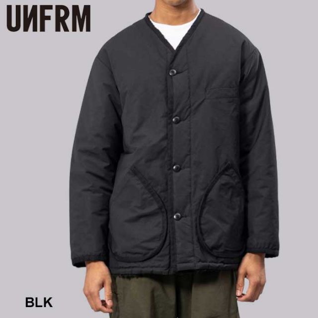 ユニフォーム アウトドア スタンダード  UNFRM OUTDOOR STANDARD AW-8124 C/P R NO COLLER CARDIGAN JK コットン／ポリエステル リバーシブル ノーカラーカーディガンジャケット アウトドア　フリース リバーシブル キャンプ (240926)