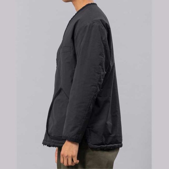 ユニフォーム アウトドア スタンダード  UNFRM OUTDOOR STANDARD AW-8124 C/P R NO COLLER CARDIGAN JK コットン／ポリエステル リバーシブル ノーカラーカーディガンジャケット アウトドア　フリース リバーシブル キャンプ (240926)