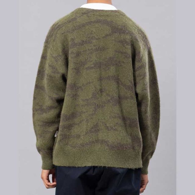 UNFRM AW-2125 MOHAIR KNIT CAMO CARDIGAN