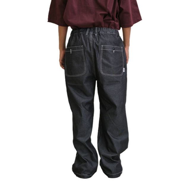 UNFRM ワイドパンツ ECOPET C/P TECH DENIM FIELD WIDE PANTS ユニフォームアウトドアスタンダード デニムパンツ メンズ リサイクルポリエステル 吸汗速乾 イージーパンツ アウトドア カジュアル (260408)