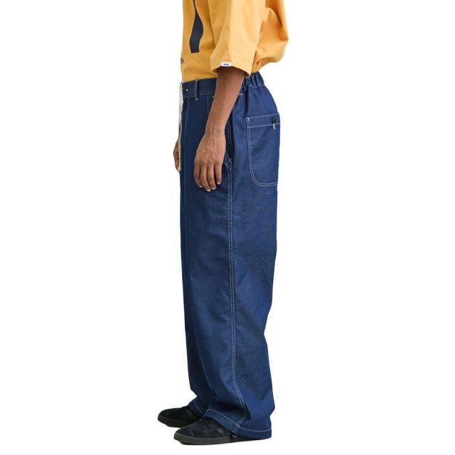 UNFRM ワイドパンツ ECOPET C/P TECH DENIM FIELD WIDE PANTS ユニフォームアウトドアスタンダード デニムパンツ メンズ リサイクルポリエステル 吸汗速乾 イージーパンツ アウトドア カジュアル (260408)