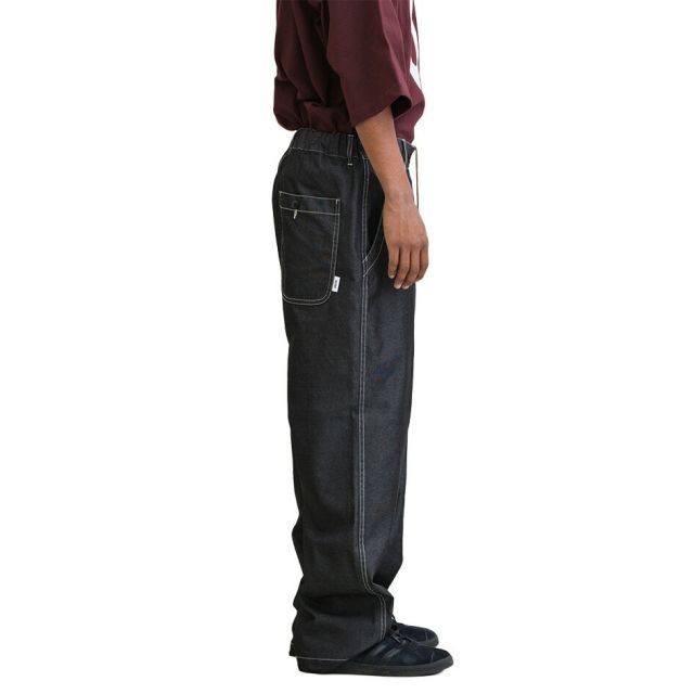 UNFRM ワイドパンツ ECOPET C/P TECH DENIM FIELD WIDE PANTS ユニフォームアウトドアスタンダード デニムパンツ メンズ リサイクルポリエステル 吸汗速乾 イージーパンツ アウトドア カジュアル (260408)