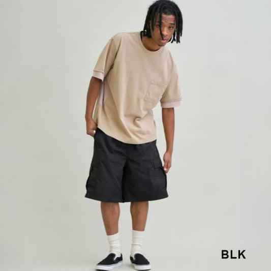 UNFRM ナイロンタイプライターメッシュライニングBDUワイドショーツ NY TYPEWRITER MESH LINED 6/10 BDU WIDE SHORTS ユニフォームアウトドアスタンダード ショートパンツ アウトドア 軽量 通気性 カーゴ (260408)