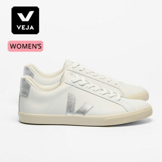 ヴェジャ エスプラー レザー スニーカー レディース ローカット 軽量 カジュアル タウンユース ESPLAR LEATHER WHITE SILVER EO0203883 VEJA べジャ (260224)