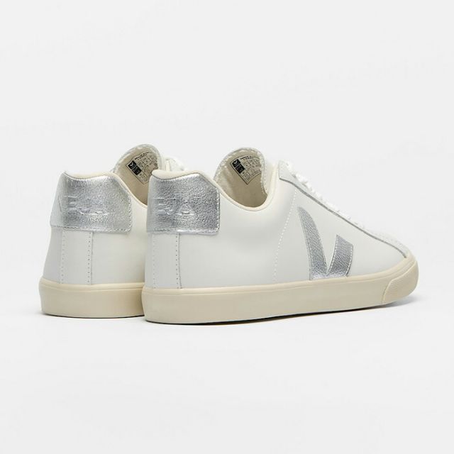 ヴェジャ エスプラー レザー スニーカー レディース ローカット 軽量 カジュアル タウンユース ESPLAR LEATHER WHITE SILVER EO0203883 VEJA べジャ (260224)
