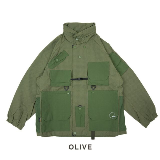 フェルド WFELD フェルド DAY TRIPPERS JACKET WF-25AW-JK03 デイトリッパーズジャケット 多機能ポケット バックポケット フード内蔵 ユーティリティジャケット ブラック  (251020)