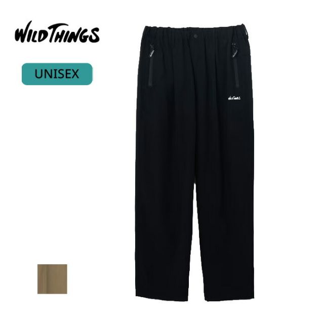 WILDTHINGS ワイルドシングス エラスティックナイロンラックスパンツ ELASTIC NYLON LAX PANTS MENS メンズ summer 夏 ナイロン100% BEIGE ベージュBlack 黒 M L WT26036 (260408)