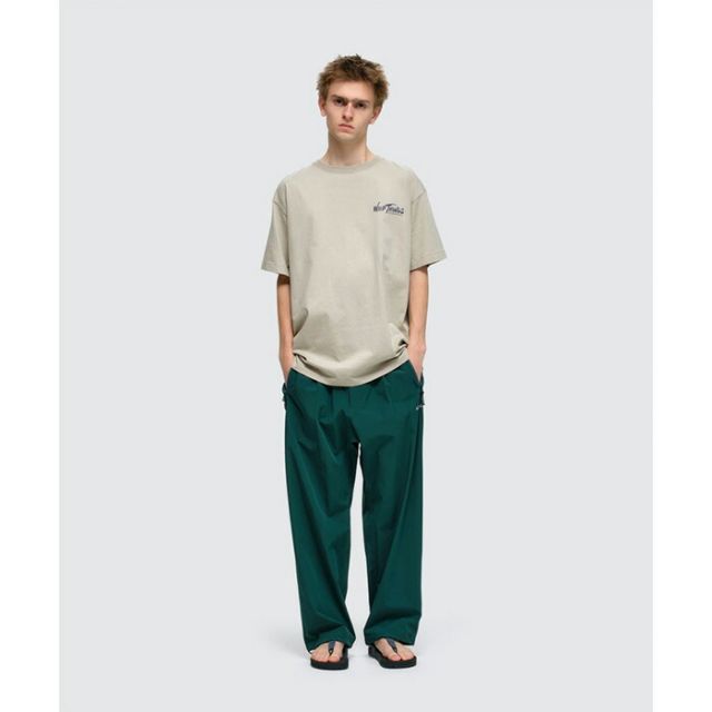 WILDTHINGS ワイルドシングス エラスティックナイロンラックスパンツ ELASTIC NYLON LAX PANTS MENS メンズ summer 夏 ナイロン100% BEIGE ベージュBlack 黒 M L WT26036 (260408)