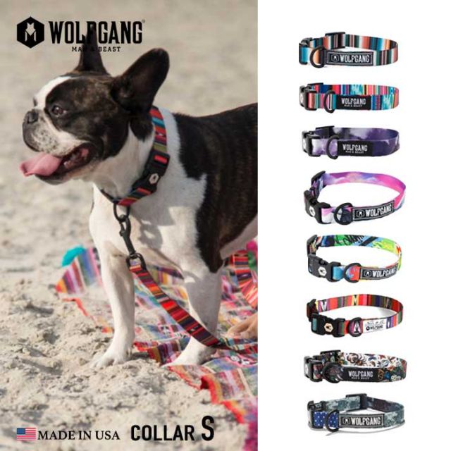 ウルフギャング 犬 首輪 小型犬用 WOLFGANG [ WC-001 ] COLLAR (S) カラー おしゃれ 散歩 人気 おすすめ  WOLFGANG MAN & BEAST [メール便]